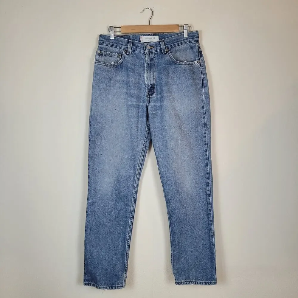 VTG Levis 505 Jeans 30x32 Blue‎ Denim Regular Fit Straight Leg Red Tab Classic